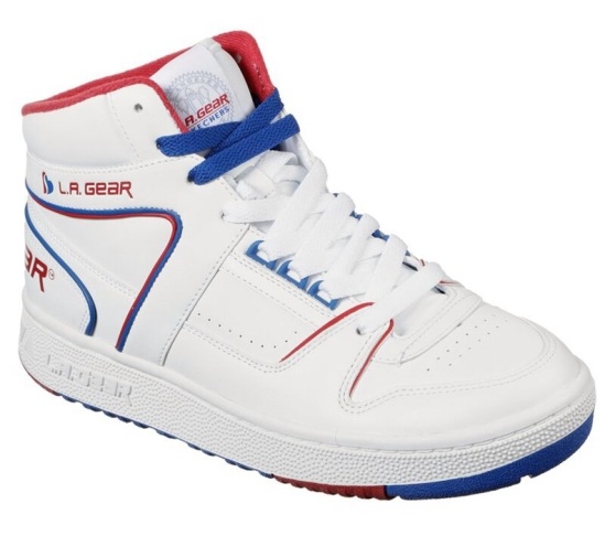 Skechers L.A. Gear - Slammer Americana Tenisky Damske Biele / Námornícka Modrá | 185-HYDAZX