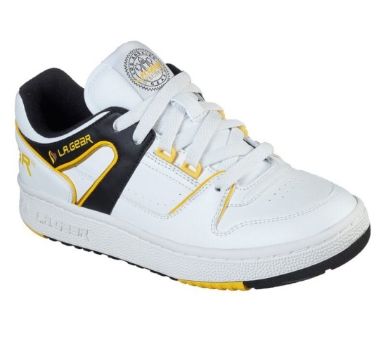 Skechers L.A. Gear - Slammer Low Tenisky Damske Biele / Čierne / Žlté | 274-RSYBNC