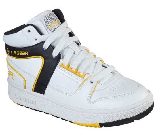 Skechers L.A. Gear - Slammer Tenisky Damske Biele / Čierne / Žlté | 134-LBKEXI