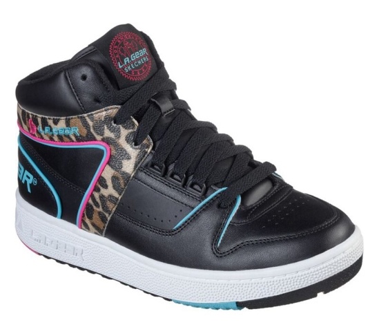 Skechers L.A. Gear - Wild Embrace Tenisky Damske Čierne / Leopardie | 849-KZQTWY