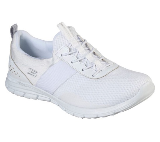 Skechers Luminate - Forever After Slip On Damske Biele | 726-YWPBUN
