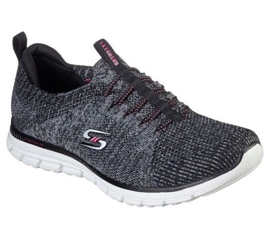 Skechers Luminate - She's Magnificent Slip On Damske Čierne / Ruzove | 306-ICSVDF