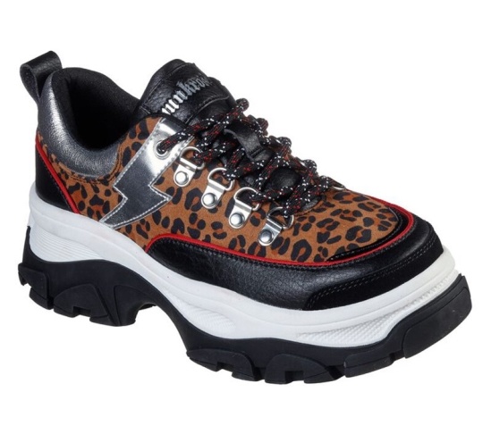 Skechers Master - Shockingly Wild Tenisky Damske Čierne / Leopardie | 098-VDTJXS