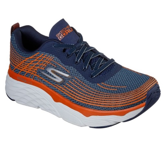 Skechers Max Cushioning Elite Bezecke Topanky Panske Námornícka Modrá / Oranžové | 859-YXLBJW