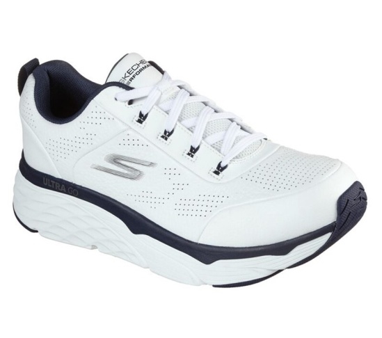 Skechers Max Cushioning Elite - Lucid Bezecke Topanky Panske Biele / Námornícka Modrá | 036-STLOHB