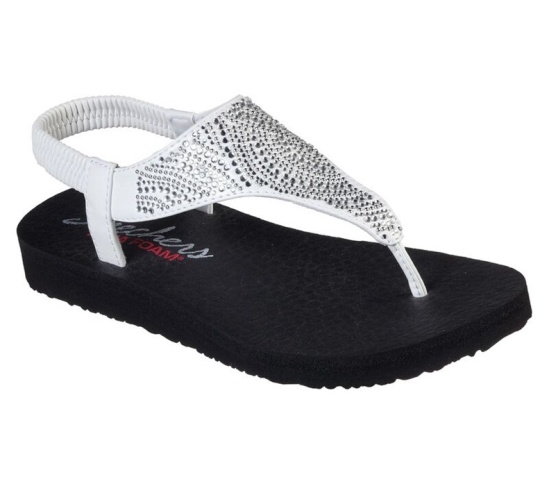 Skechers Meditation - New Moon Sandale Damske Biele | 192-QBHRYC
