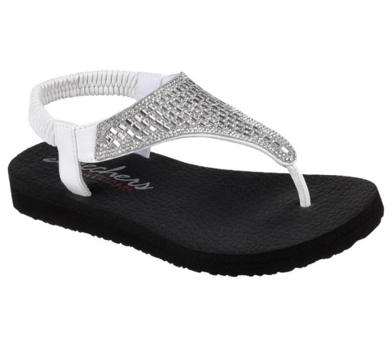 Skechers Meditation - Rock Crown Sandale Damske Biele | 182-ZMSUVY