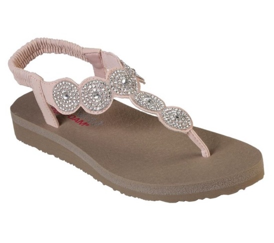 Skechers Meditation - Stars & Sparkle Sandale Damske Svetlo Ruzove | 375-SZXVPC