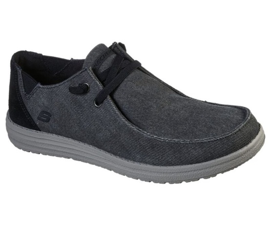 Skechers Melson - Raymon Slip On Panske Čierne | 327-MTUWXE