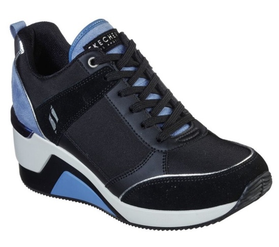 Skechers Million - High N' Fly Tenisky Damske Čierne / Modre | 265-YQDNFJ