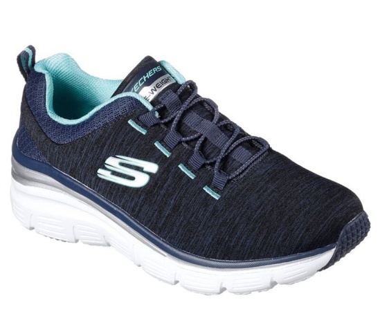 Skechers Módna Fit - Up A Level Slip On Damske Námornícka Modrá / Tyrkysové | 058-LCHMYT