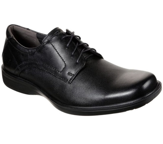 Skechers Nelcen - Kepton Snurovacie Topanky Panske Čierne | 284-RHJVAD