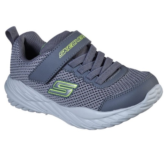Skechers Nitro Sprint - Krodon Tenisky Chlapcenske Siva / Svetlo Zelene | 568-SZRPWE