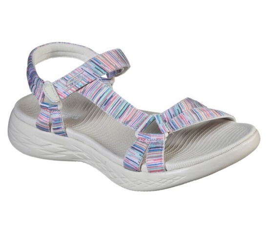 Skechers On The Go 600 - Electric Sandale Damske Béžové / Viacfarebný | 028-IPXWJF