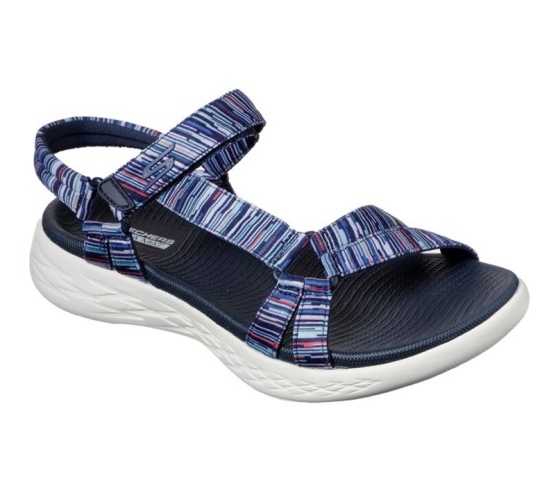 Skechers On The Go 600 - Electric Sandale Damske Námornícka Modrá / Viacfarebný | 437-JGRCLN