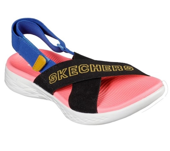 Skechers On The Go 600 - Wild Heart Sandale Damske Čierne / Viacfarebný | 457-LMYHQN