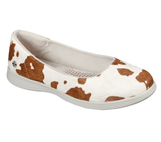 Skechers On The Go Dreamy - Howdy Balerinky Damske Biele / Hnede | 072-KSJUBX