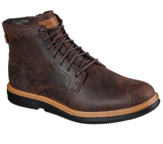 Skechers Parallux - Ando Cizmy Panske Tmavo Hnede | 065-NQYOMV