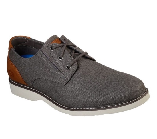 Skechers Parton - Wilcon Snurovacie Topanky Panske Siva | 368-JBSWNU