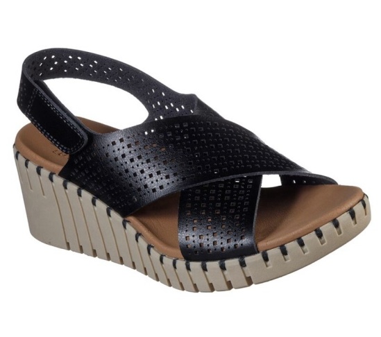 Skechers Pier Ave - Beach Chick Sandale Damske Čierne | 203-ZSOGKE