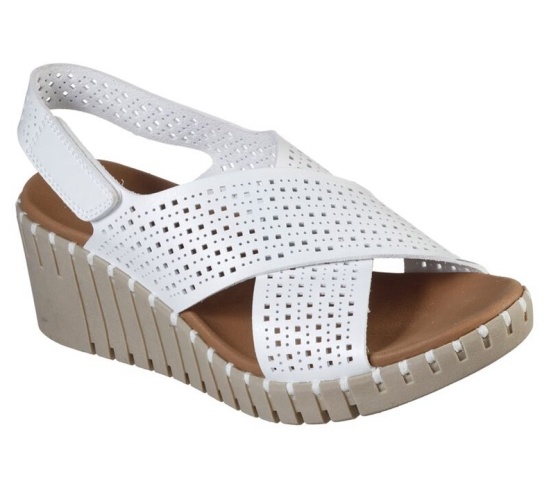 Skechers Pier Ave - Beach Chick Sandale Damske Biele | 735-POSKLR