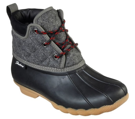 Skechers Pond - Lil Puddles Cizmy Damske Čierne / Siva | 894-DQOFKE