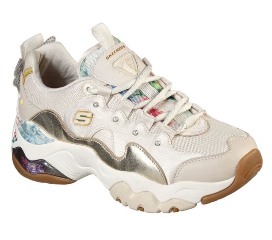 Skechers Premium Heritage: D'lites 3.0 Air - Sparkling Lady Tenisky Damske Béžové / Zlate | 083-EHIA