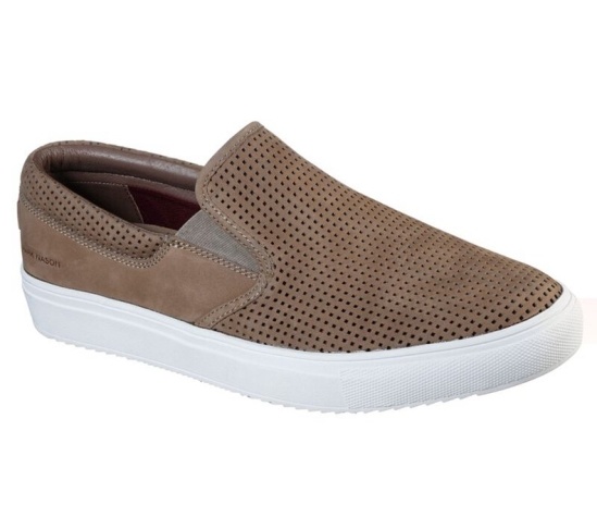 Skechers Razor - Breakline Slip On Panske Hnede | 650-ULPFMH