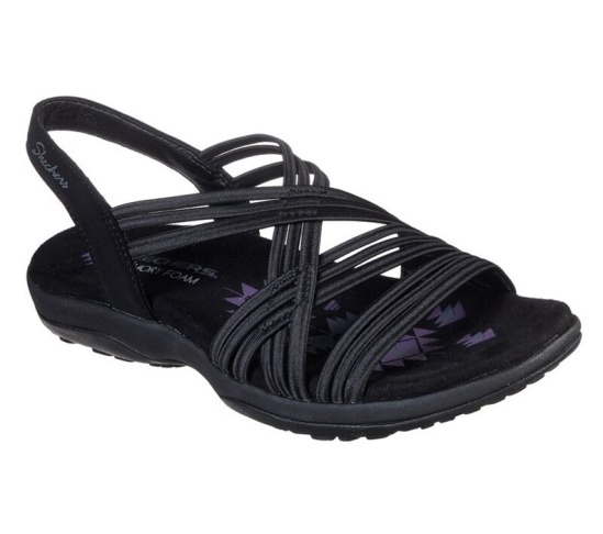 Skechers Reggae Slim - Simply Stretch Sandale Damske Čierne | 163-ASPZDF