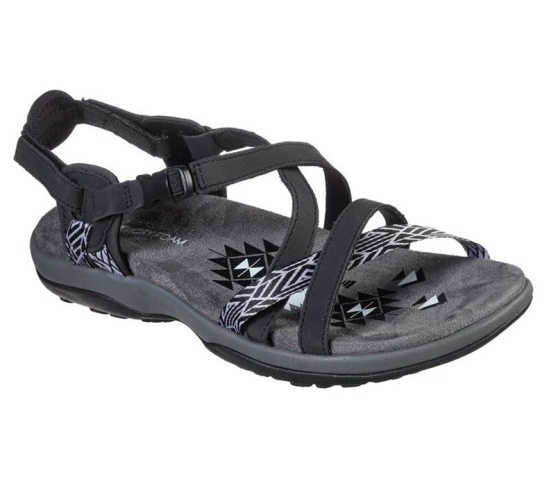 Skechers Reggae Slim - Staycation Sandale Damske Čierne | 260-EHWTUZ
