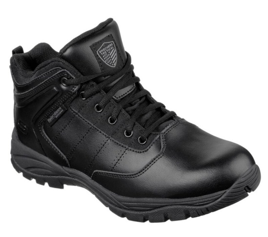Skechers Relaxed Fit: Braly Tactical Pracovne Cizmy Panske Čierne | 470-RWSCXF