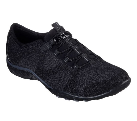 Skechers Relaxed Fit: Breathe-Easy - Opportuknity Slip On Damske Čierne | 483-QBCJPS