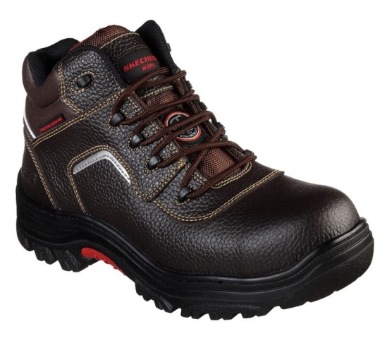 Skechers Relaxed Fit: Burgin - Sosder Comp Spicou Pracovne Cizmy Panske Hnede | 895-ZWPAQX