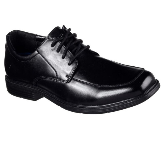 Skechers Relaxed Fit: Caswell Snurovacie Topanky Panske Čierne | 210-YCRHEW