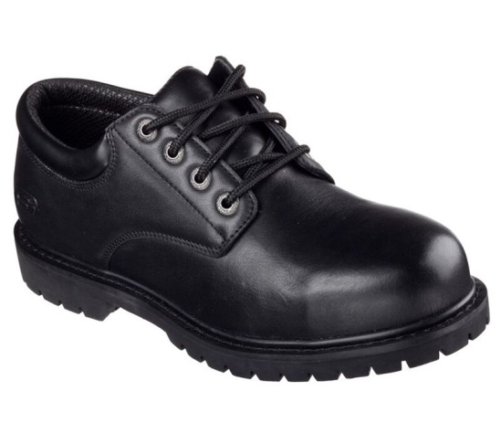 Skechers Relaxed Fit: Cottonwood - Elks Sr Pracovne Cizmy Panske Čierne | 603-RDESYA