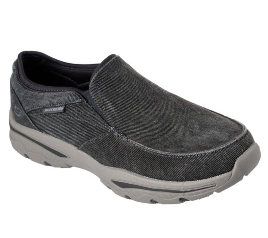 Skechers Relaxed Fit: Creston - Moseco Slip On Panske Tmavo Siva | 876-CYHNRW