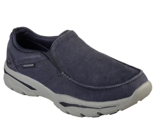 Skechers Relaxed Fit: Creston - Moseco Slip On Panske Námornícka Modrá | 982-RSVEBN