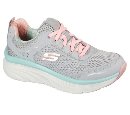 Skechers Relaxed Fit: D'lux Walker - Infinite Motion Tenisky Damske Siva / Koralove | 739-JRSPYZ