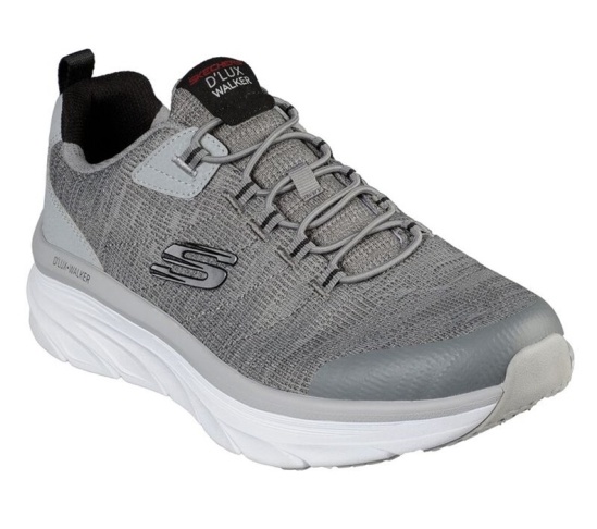 Skechers Relaxed Fit: D'lux Walker - Pensive Slip On Panske Siva / Čierne | 418-TKWUEP