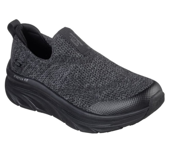 Skechers Relaxed Fit: D'lux Walker - Quick Upgrade Slip On Damske Čierne | 647-NBHGRI