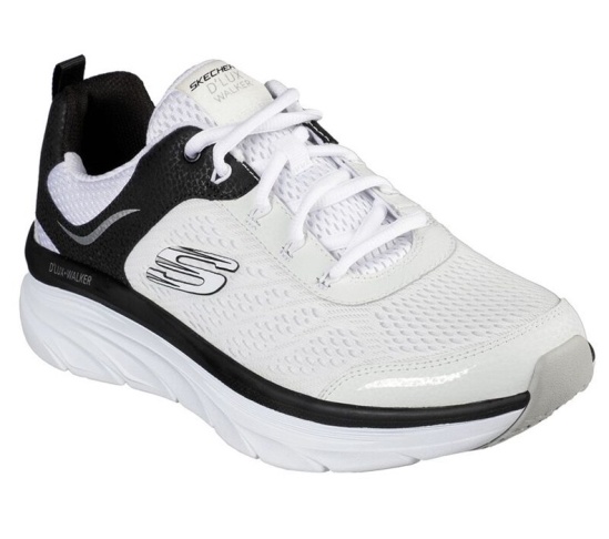 Skechers Relaxed Fit: D'lux Walker Tenisky Panske Biele / Čierne | 695-HKIZOP
