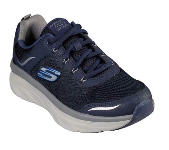 Skechers Relaxed Fit: D'lux Walker Tenisky Panske Námornícka Modrá / Siva | 804-WHCRQZ