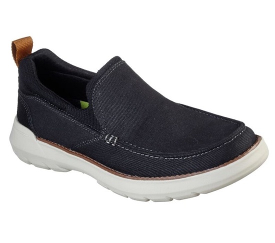 Skechers Relaxed Fit: Doveno - Hangout Slip On Panske Čierne | 235-XIOYRG
