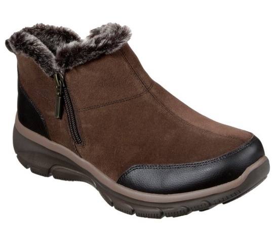 Skechers Relaxed Fit: Easy Going - Zip It Cizmy Damske Čokoláda | 146-ZFCMES