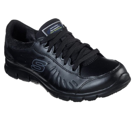 Skechers Relaxed Fit - Eldred Sr Pracovne Cizmy Damske Čierne | 721-RHAUSD