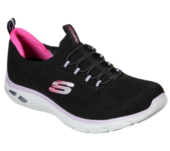 Skechers Relaxed Fit: Empire D'lux - Paradise Sky Slip On Damske Čierne / Ruzove | 890-MVXZSJ