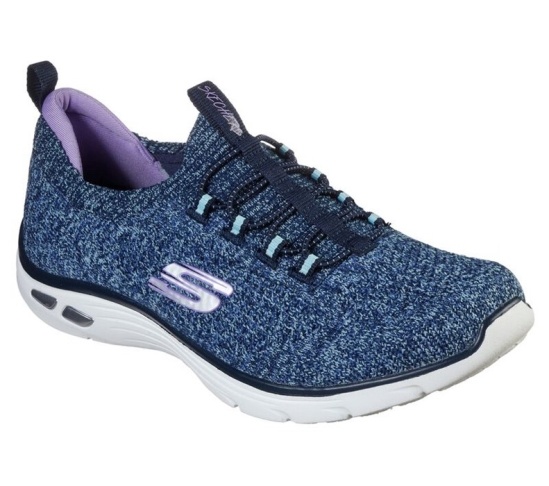 Skechers Relaxed Fit: Empire D'lux - Sharp Witted Tenisky Damske Námornícka Modrá / Svetlo Tyrkysové
