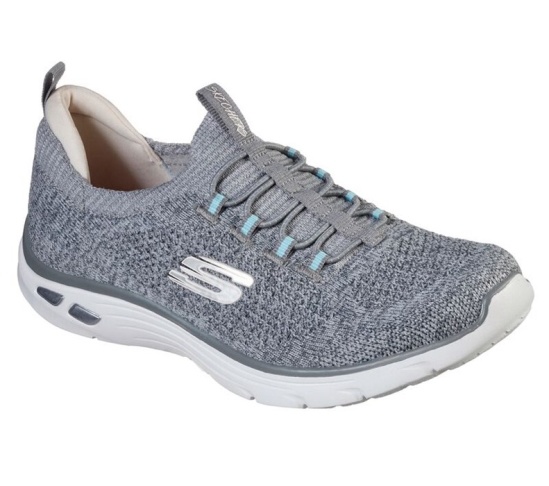 Skechers Relaxed Fit: Empire D'lux - Sharp Witted Tenisky Damske Siva / Svetlo Modre | 675-AOQGHX