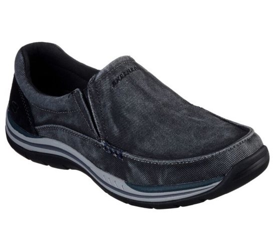 Skechers Relaxed Fit: Expected - Avillo Slip On Panske Čierne | 430-LTDVAC