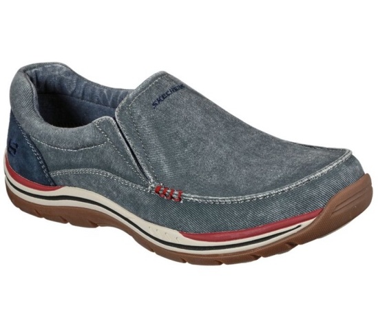 Skechers Relaxed Fit: Expected - Avillo Slip On Panske Námornícka Modrá | 693-TUOWQJ
